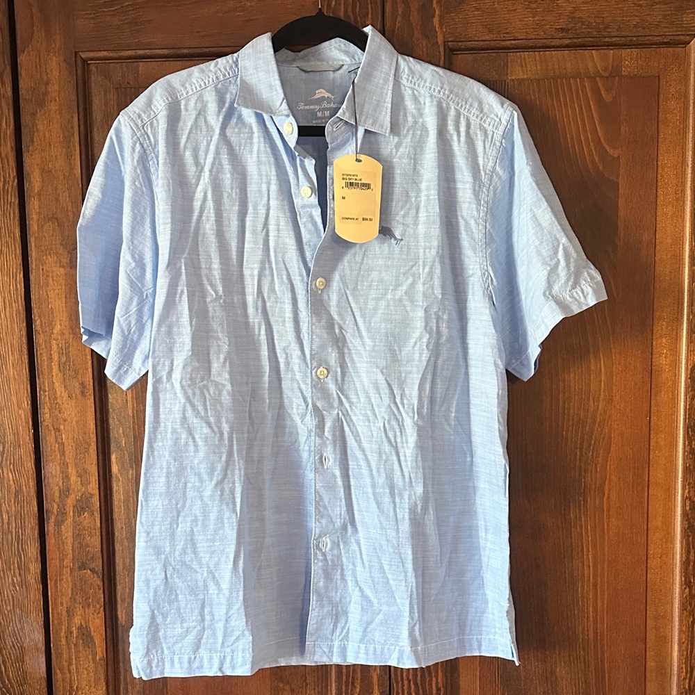Tommy Bahama Sky Blue Casual Button-Down Shirt